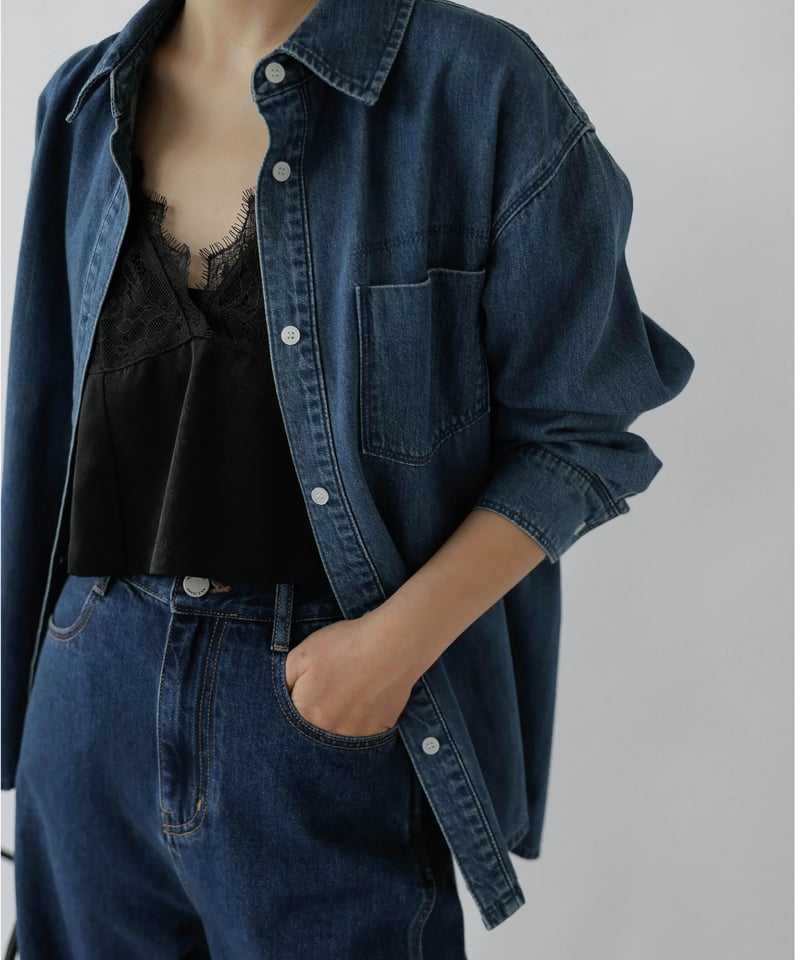 Washing Denim Shirt_Blue | Na.e