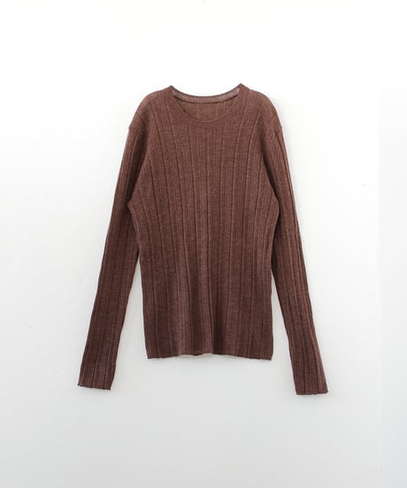 Sheer Back Slit Knit
