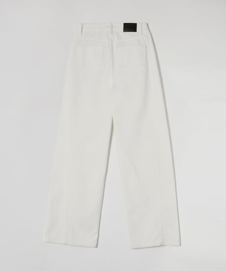 Stitch Wide Jeans _White