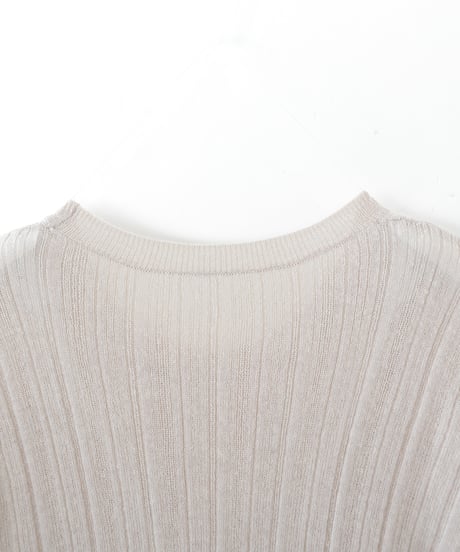 Sheer Back Slit Knit