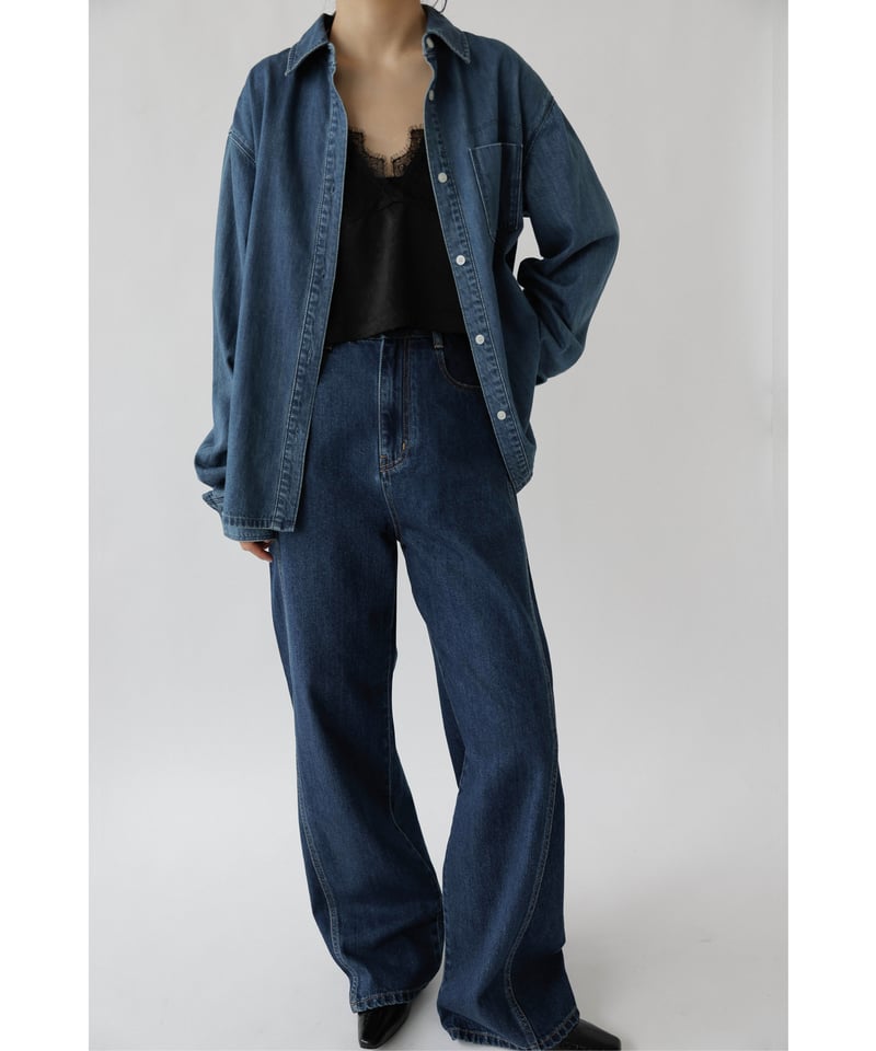 Washing Denim Shirt_Blue | Na.e