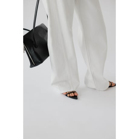 Stitch Wide Jeans _White