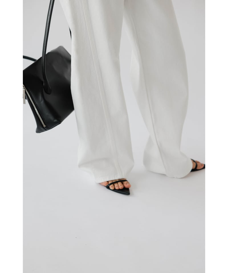 Stitch Wide Jeans _White | Na.e