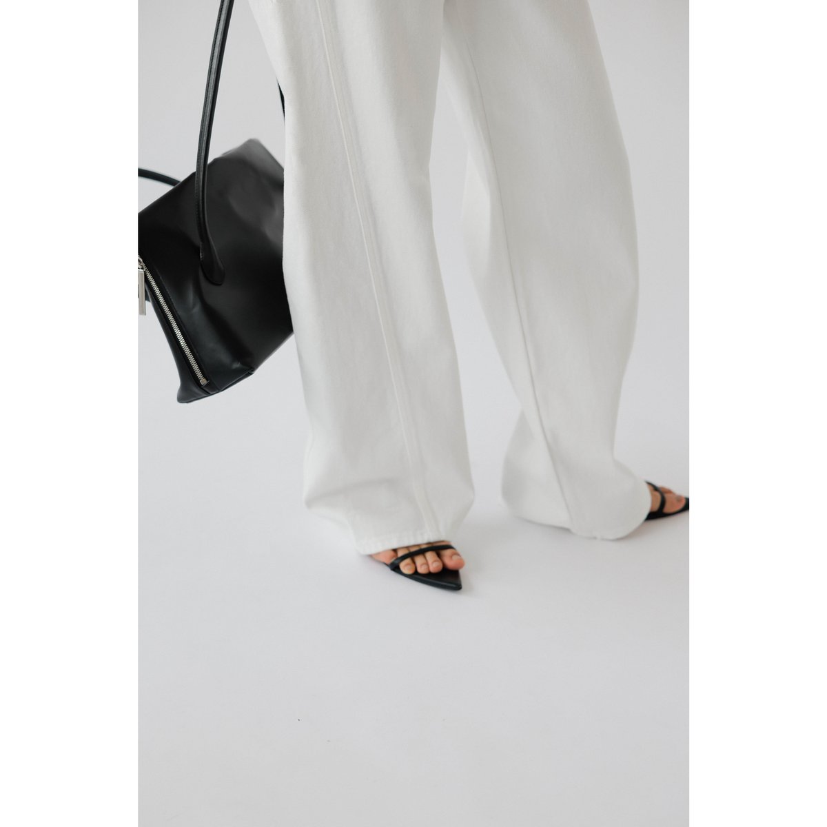 na.e Stitch Wide Jeans White 新品タグ付き　M通常丈 Stitch Wide Jeans _White | Na.e