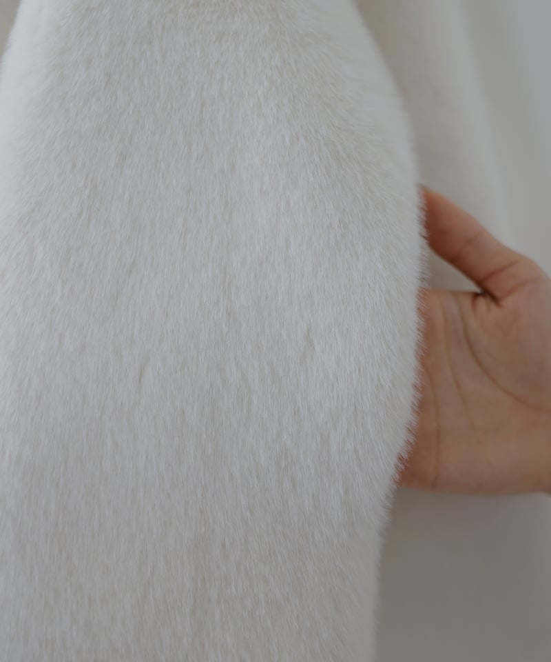 PRE-ORDER]Reversible Fur Coat_White | Na.e