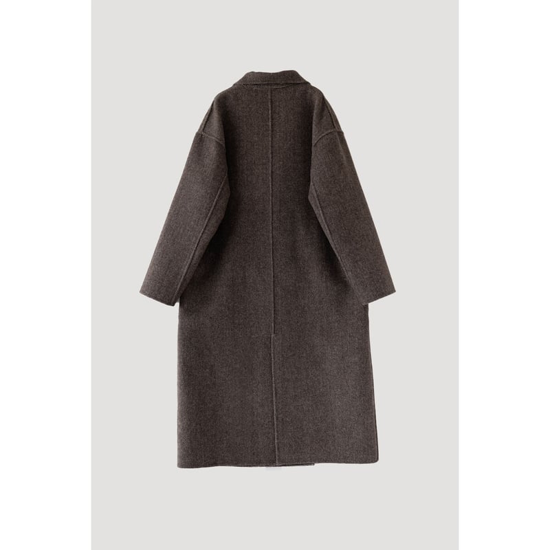 Reversible Wool Coat_Brown | Na.e