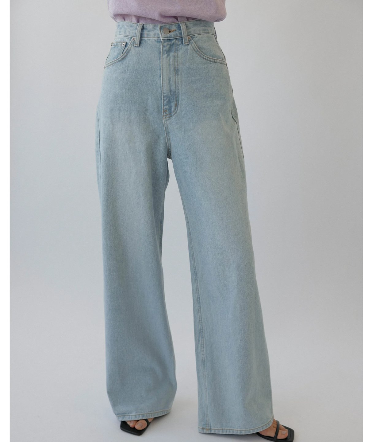 Wide Loose Jeans_Light Blue | Na.e