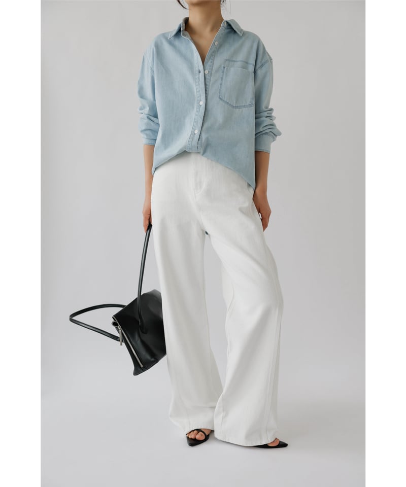 Washing Denim Shirt_Light Blue | Na.e