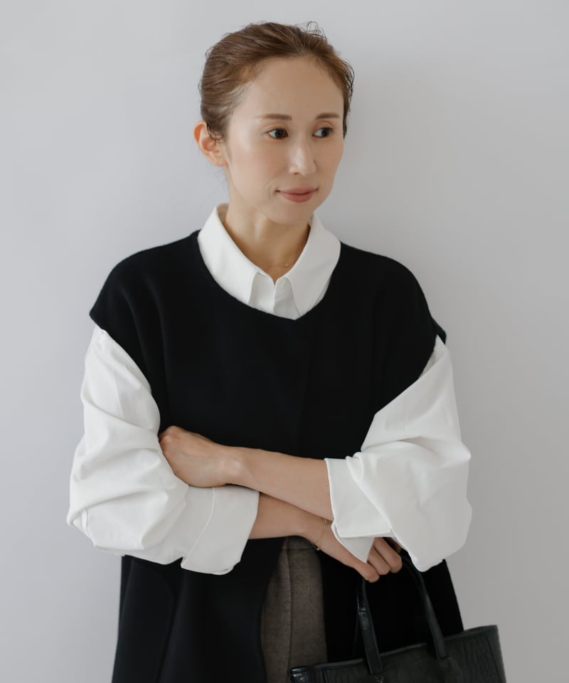 Handmade Wool Gilet_black | Na.e