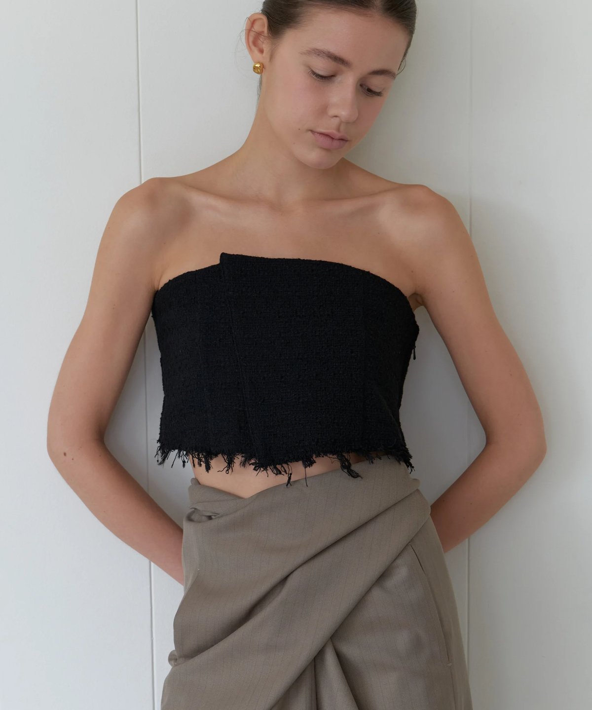 新品♡ミストレアス♡Nep Tweed Compact Bustier Compact Tweed Bustier - MISTREASS