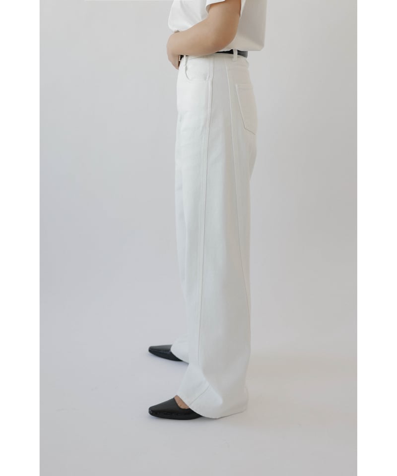 新品タグ付き☆ Na.e ナエ Stitch Wide Jeans yanuk Stitch Wide Jeans _White | Na.e