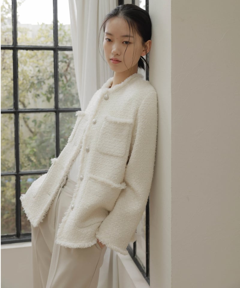 ジャケット・アウター Na.e The Tweed Jacket_Ivory Classic Tweed Jacket | Na.e