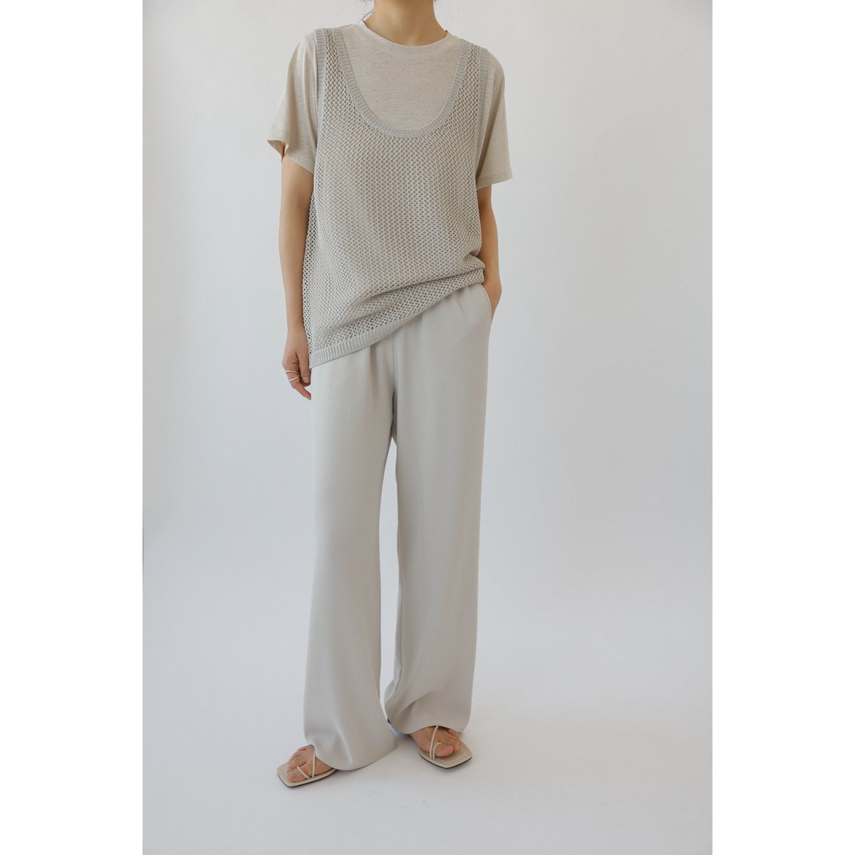 Smooth Pants_Ivorygray | Na.e