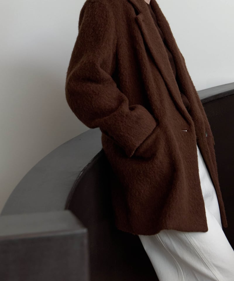 na.e シャギーコート　Wool Alpaca Shaggy Coat Wool Alpaca Shaggy Coat_Brown | Na.e