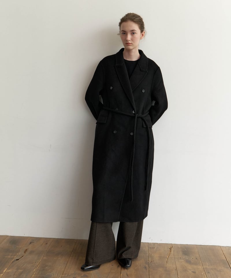 ジャケット・アウター CASHMERE DOUBLE COAT Wool Cashmere Double Coat_Black | Na.e