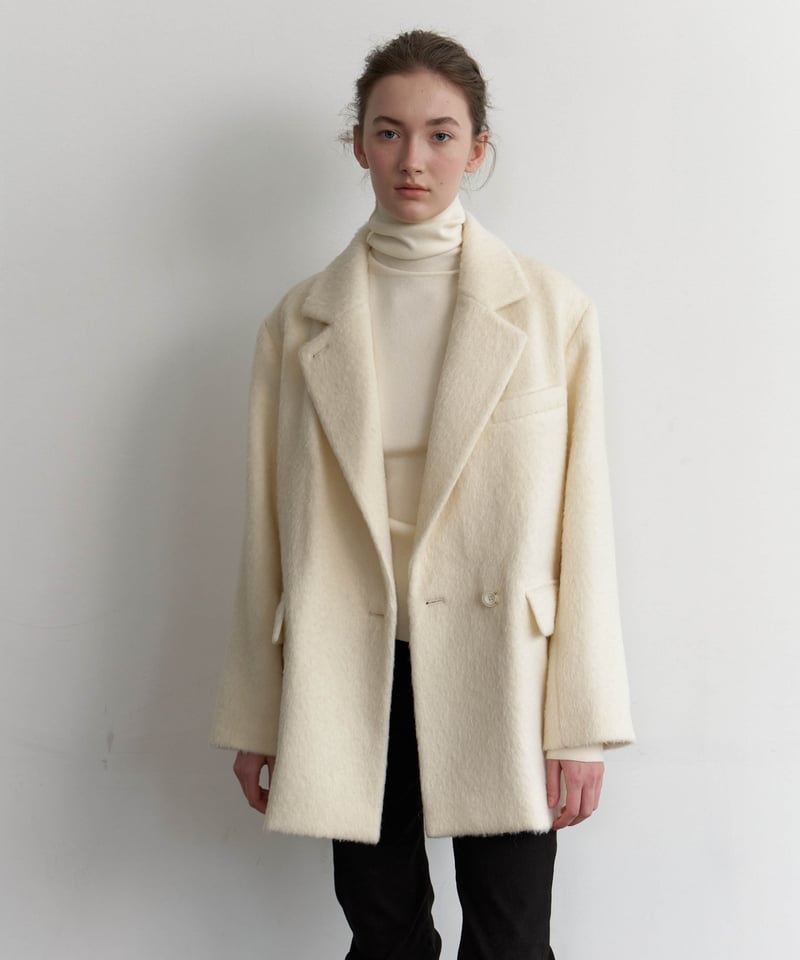 ジャケット・アウター Wool Alpaca Shaggy Coat_Ivory Wool Alpaca Shaggy Coat_Ivory | Na.e