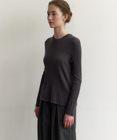 Sheer Back Slit Knit