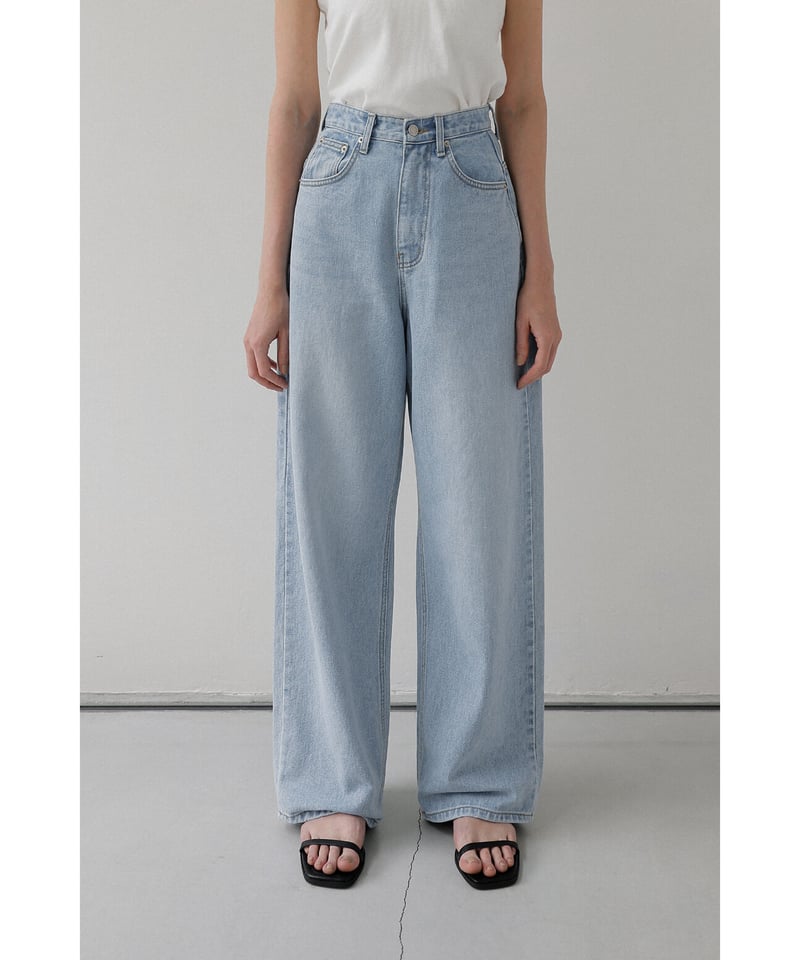 Na.e ナエ Wide Loose Jeans_Deep Blue S通常丈 Wide Loose Jeans _Deep Blue | Na.e