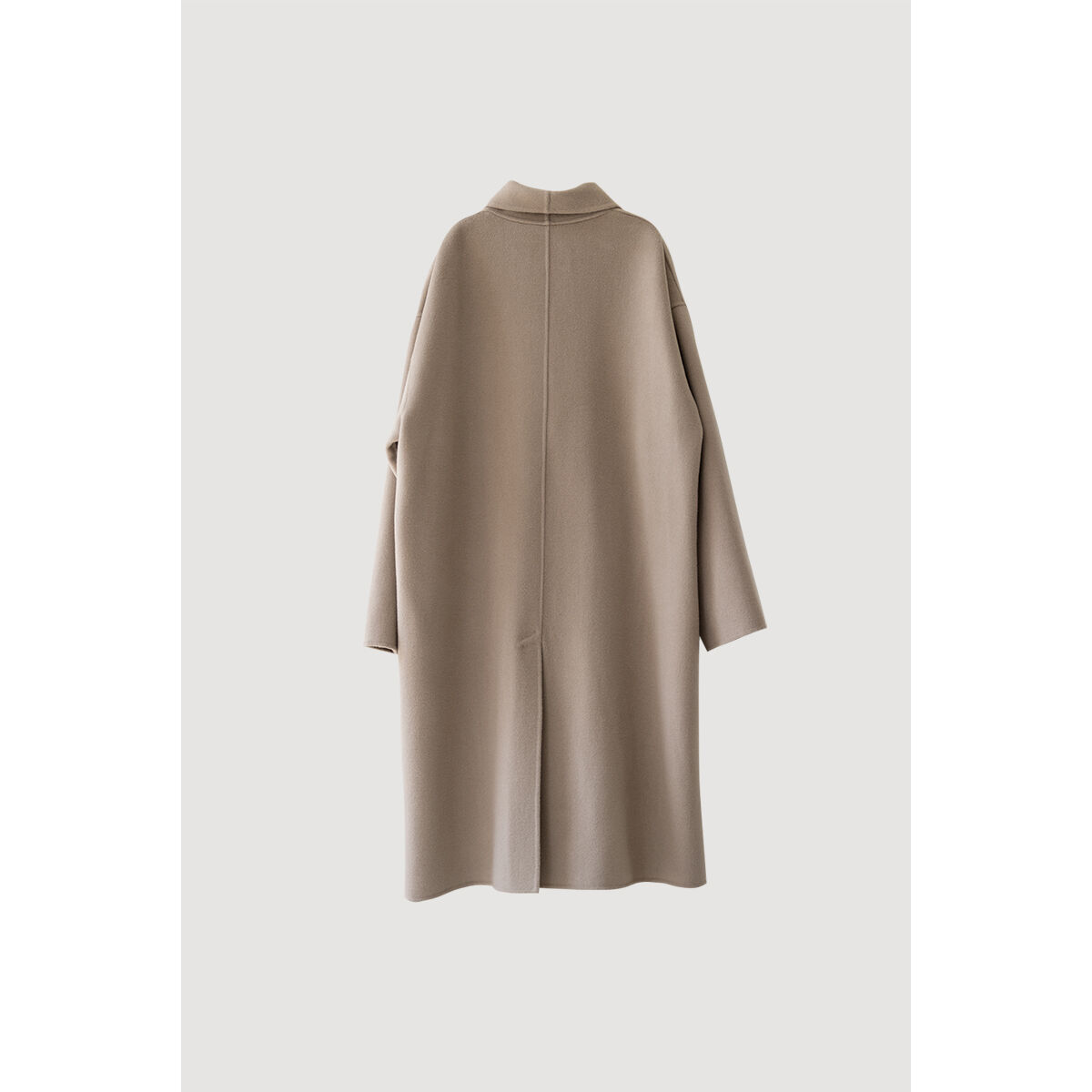 Shawl Collar Wool Coat_Greige | Na.e