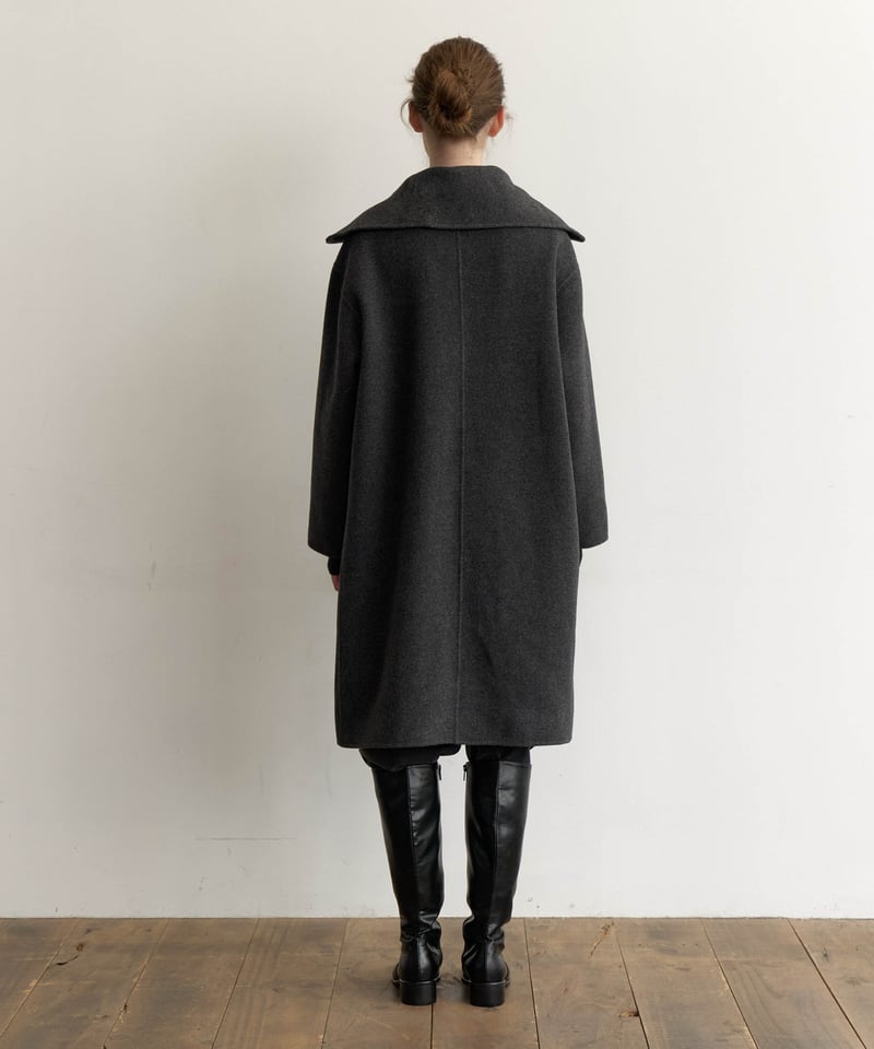 Urban Wool Zip Coat_Charcoal | Na.e