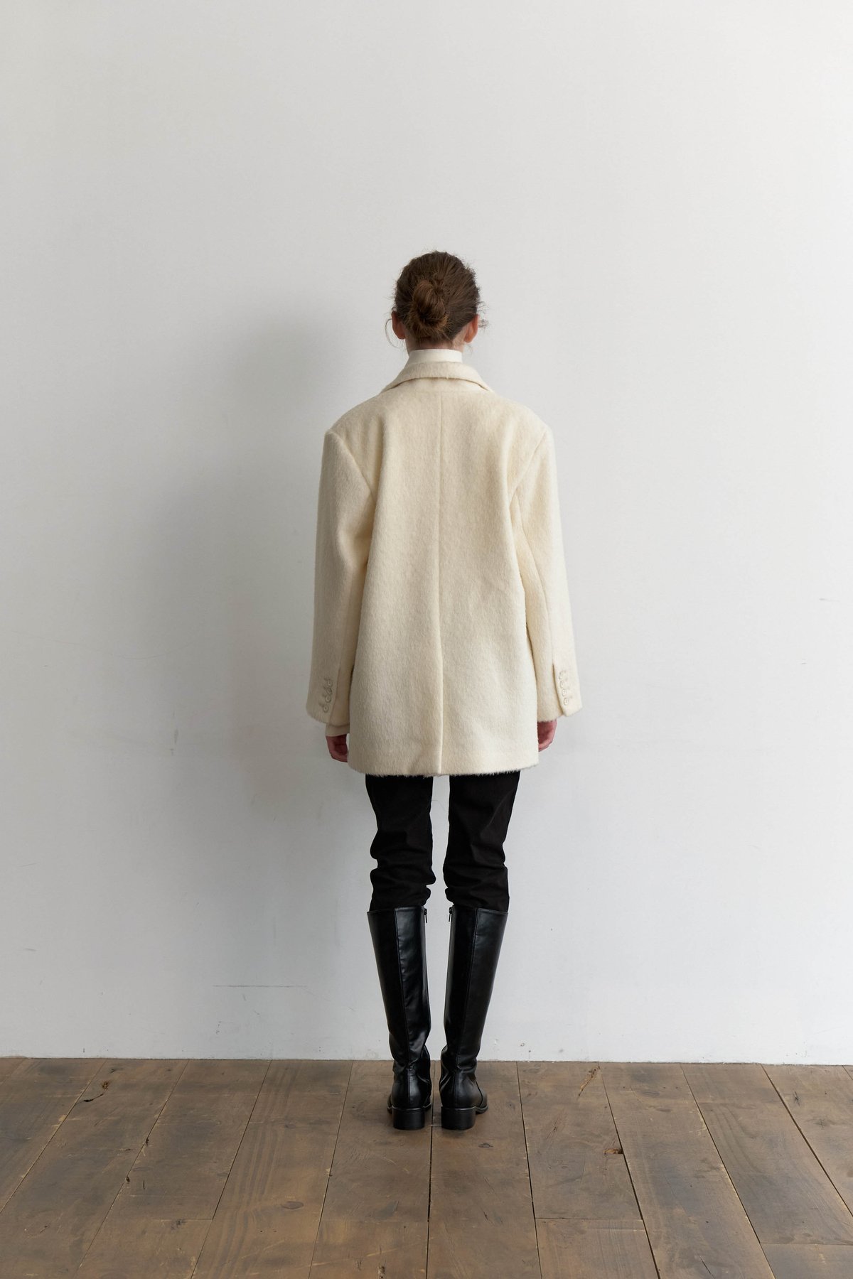 Wool Alpaca Shaggy Coat_Ivory | Na.e