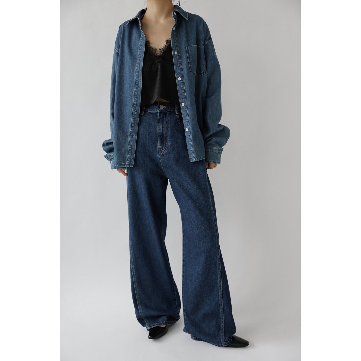 Washing Denim Shirt_Blue | Na.e
