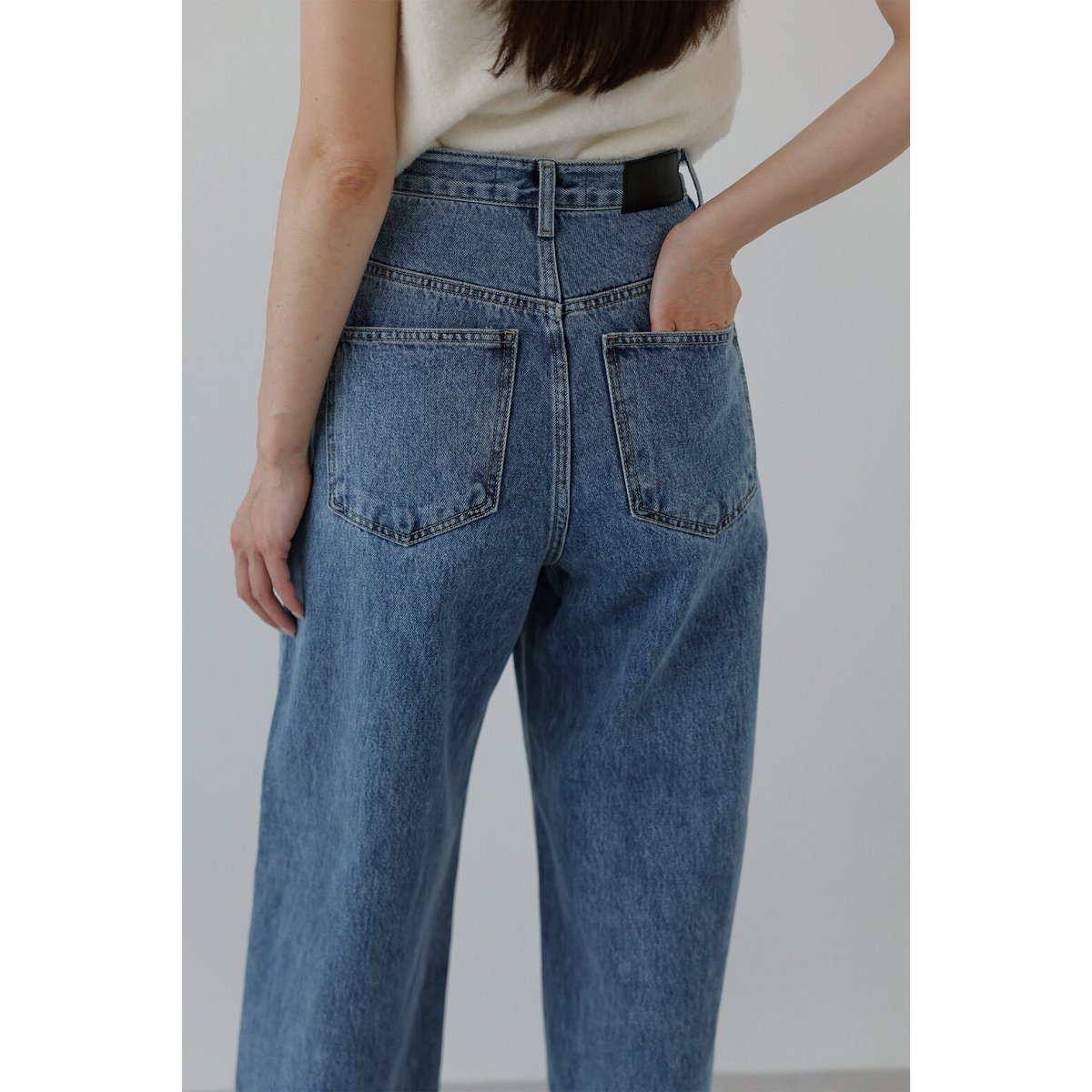 Wide Loose Jeans _Deep Blue | Na.e