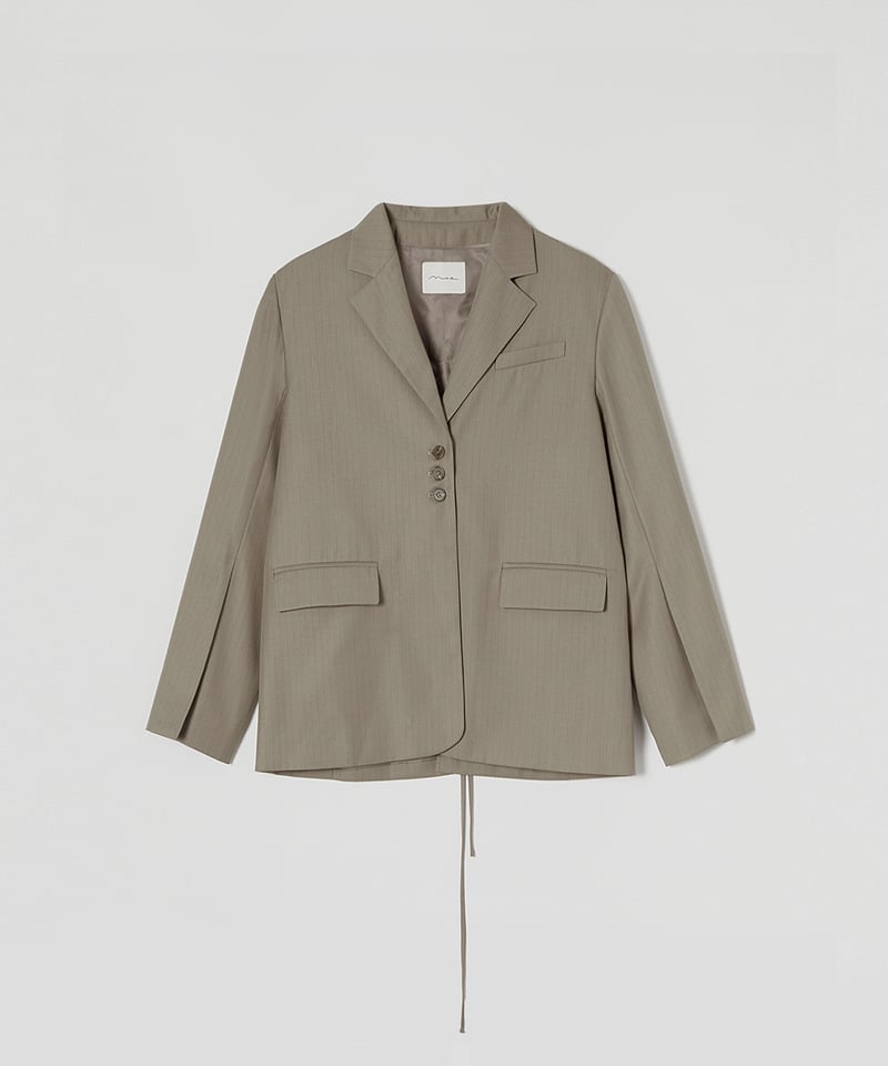 ounderrのRADDY_Overfit_Stripe_Long_Sleeve 全3色 Stripe Over Jacket_Beige | Na.e