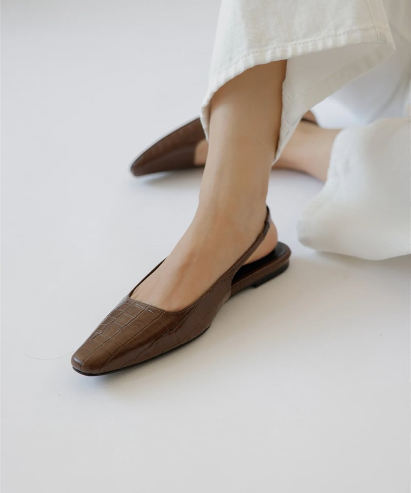 Na.e ナエ　パンプス　Urban Slingback Flats_Brown Urban Slingback Flats_Brown | Na.e