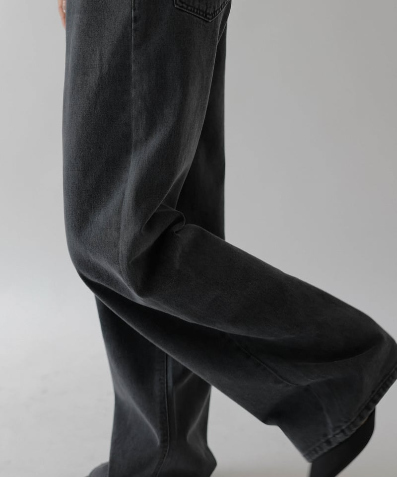 【na.e】ナエ Wide Loose Jeans Charcoal S 通常丈 Wide Loose Jeans_Charcoal | Na.e