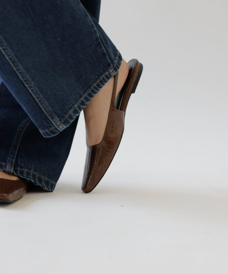 Urban Slingback Flats_Brown | Na.e