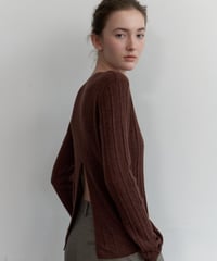 Sheer Back Slit Knit