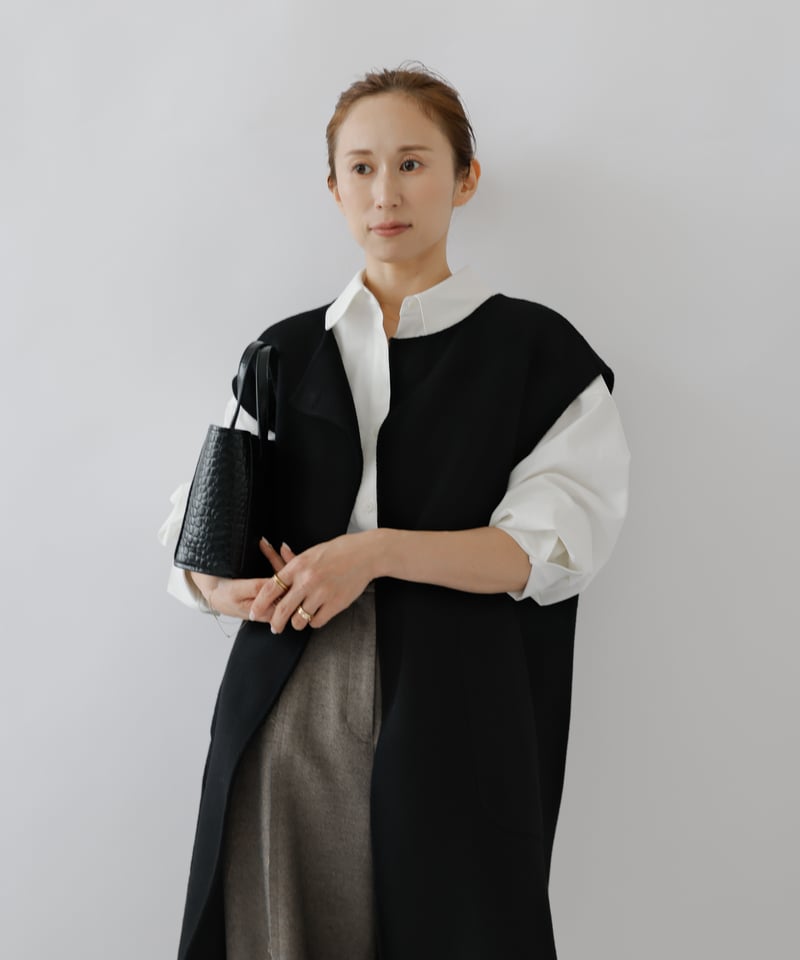 Handmade Wool Gilet_black | Na.e