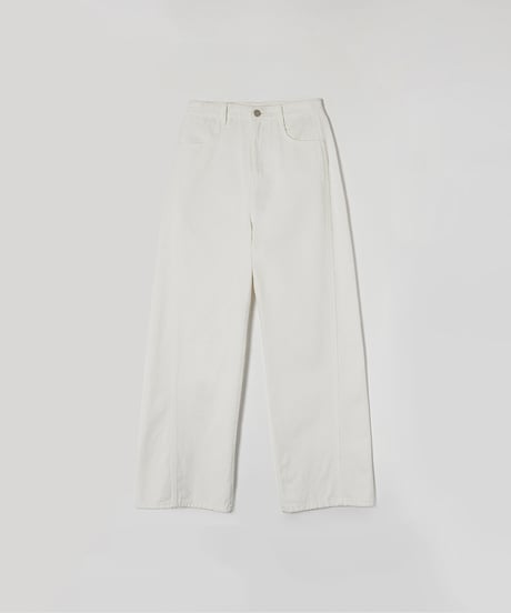 Stitch Wide Jeans _White