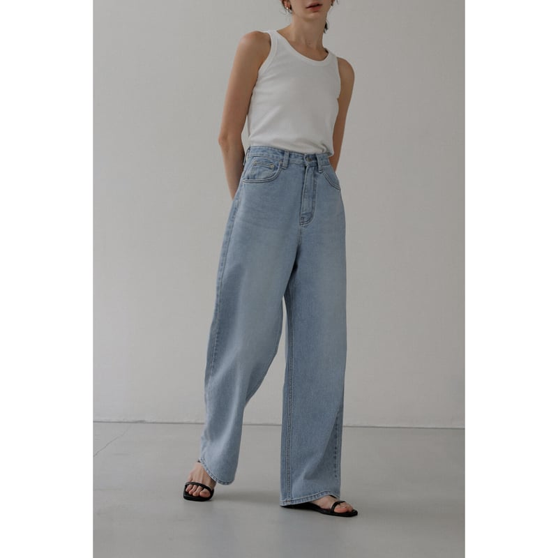 nae Wide Loose Jeans Light Blue ナエ デニム