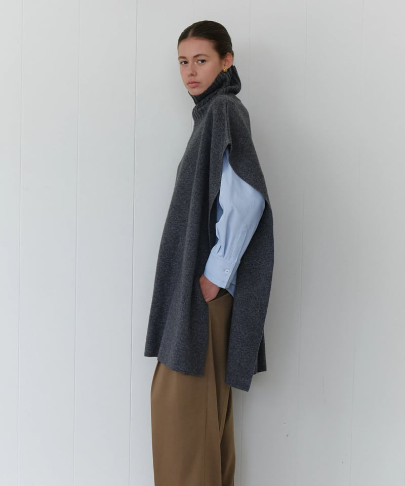 Na.e Wool Poncho ウール ポンチョ gray 完売 Na.e Wool Poncho ウール ポンチョ gray グレー 今期 完売