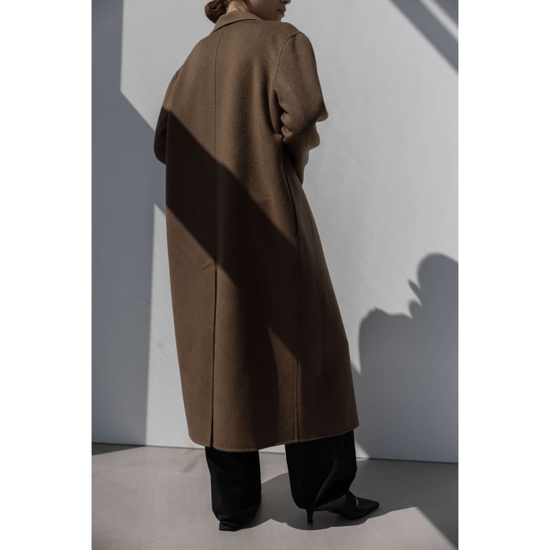 Wool&Cashmere Long Coat_Brown | Na.e