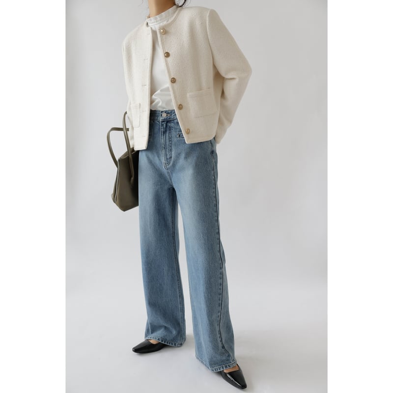 新品na.e The Tweed Jacket_Ivory ツイードジャケット