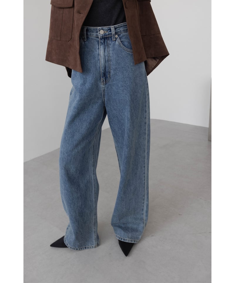 Na.e wide loose jeans ブラック M Wide Loose Jeans_Black | Na.e