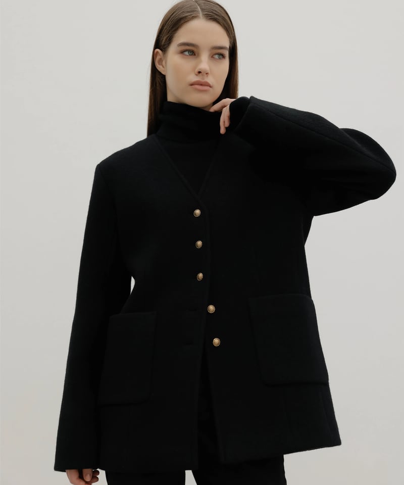 na.e ナエ　ウールカシミアロングコート　チェスターコート Wool&Cashmere Button Coat | Na.e