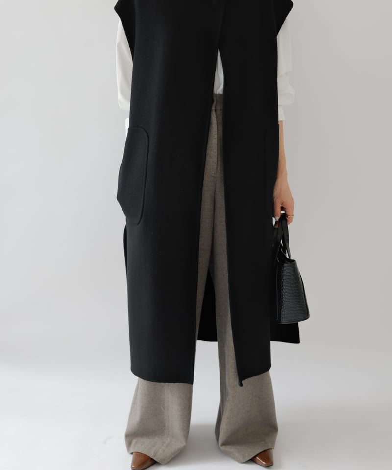 Handmade Wool Gilet_black | Na.e