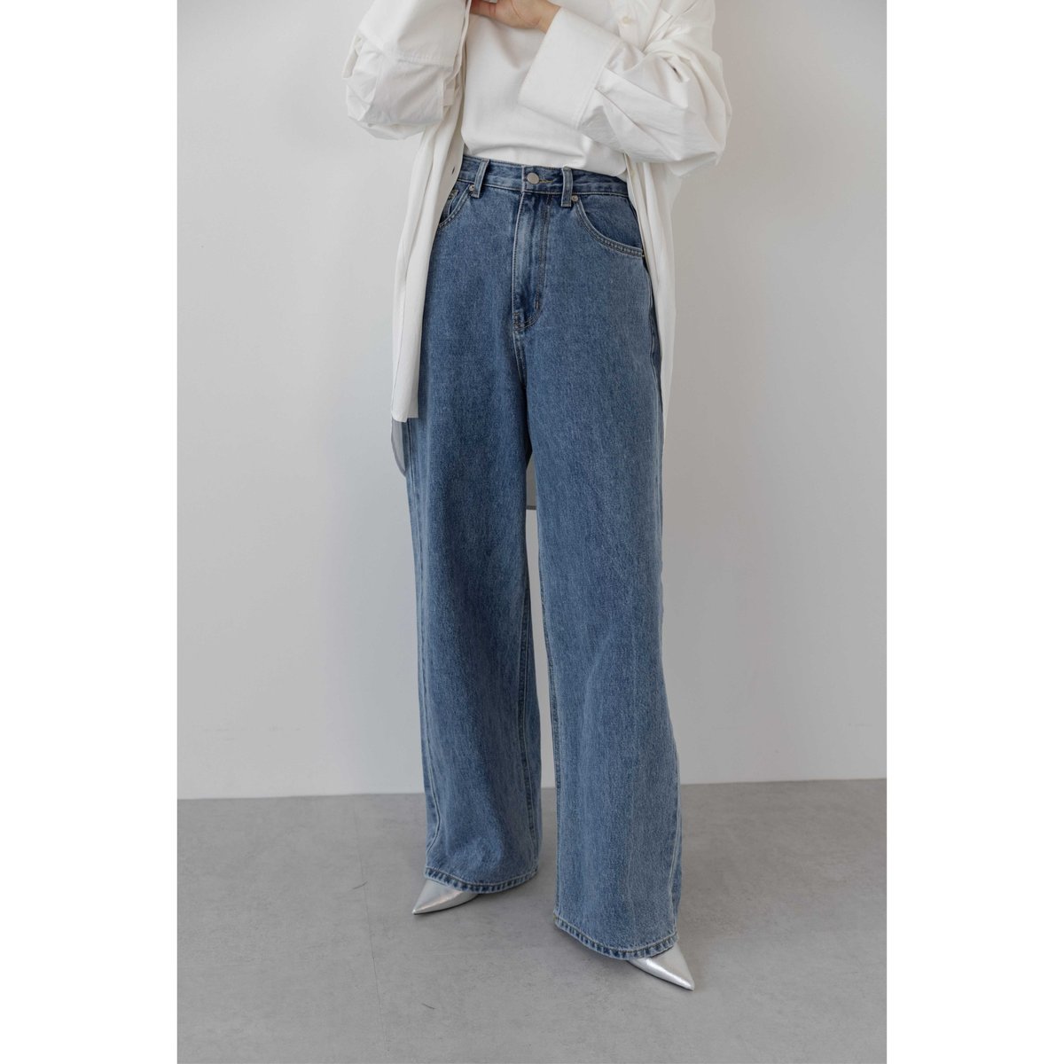 Wide Loose Jeans _Deep Blue | Na.e