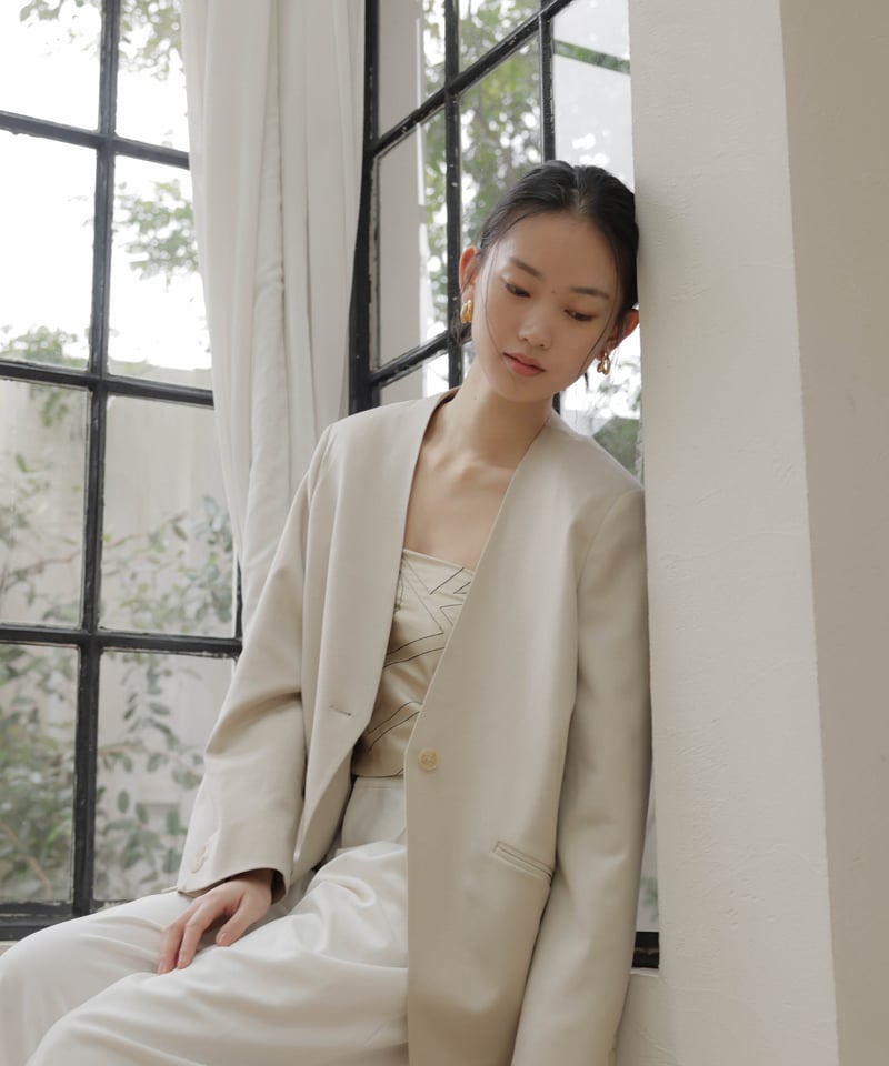 Na.eノーカラーガウンコート  キャメル ベージュ ナエ お気に入りのNa.eコートでキャメル×ブラウンcoordinate！ | noriko