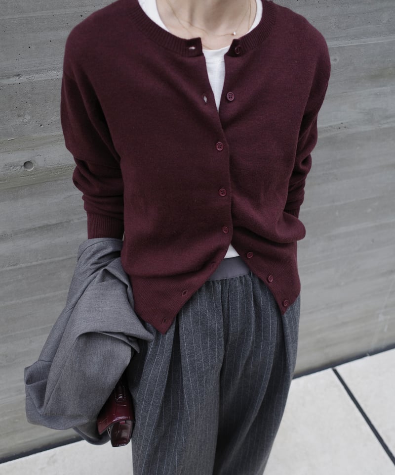 EVER SERIES】Crew Neck Cardigan | Na.e