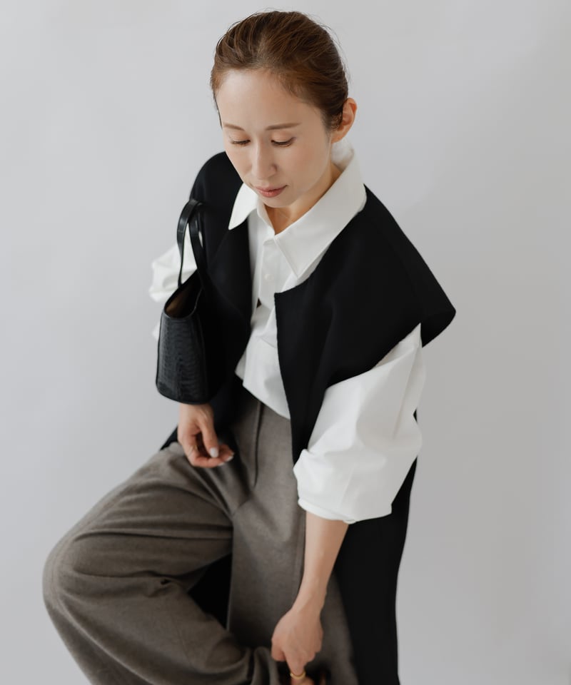 Handmade Wool Gilet_black | Na.e