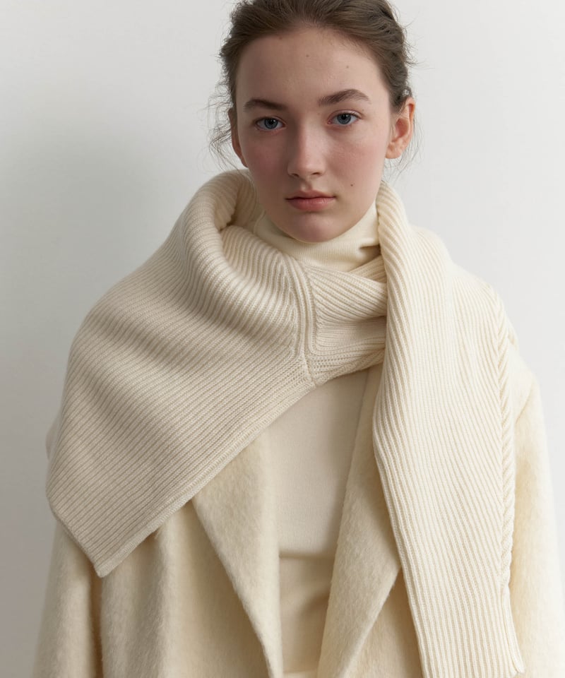 Wool Alpaca Shaggy Coat_Ivory | Na.e