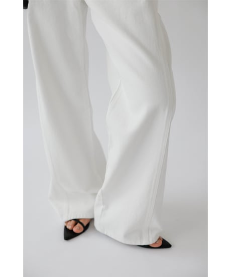 Stitch Wide Jeans _White
