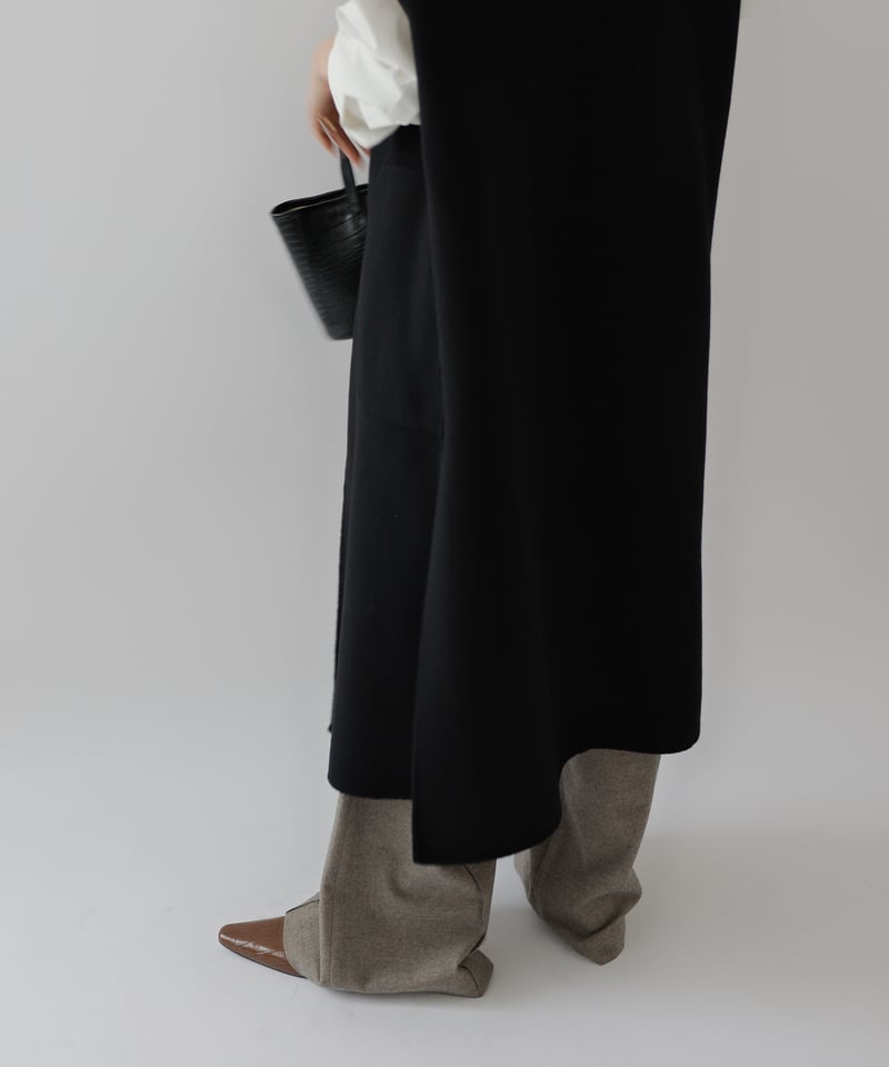 新品【Na.e 】即完売品 Handmade Wool Gilet ブラック Handmade Wool Gilet_black | Na.e