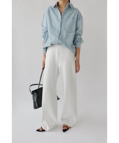 Stitch Wide Jeans _White