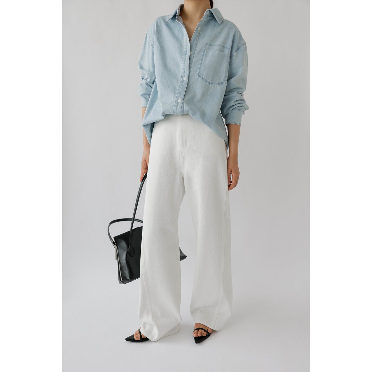 na.e Stitch Wide Jeans White 新品タグ付き　M通常丈 Stitch Wide Jeans _White | Na.e